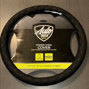Auto Drive Black Steering Wheel Cover